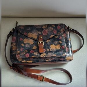 Floral Crossbody Bag with Buckle